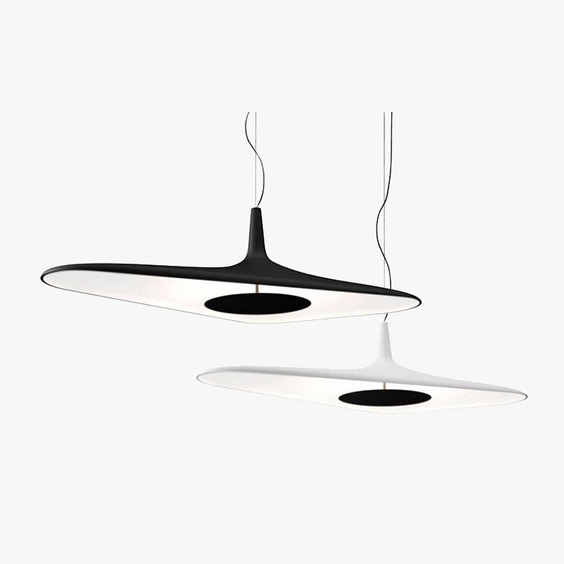 Arisha nowoczesna minimalistyczna lampa wisząca z tworzywa sztucznego w kolorze czarnym/białym