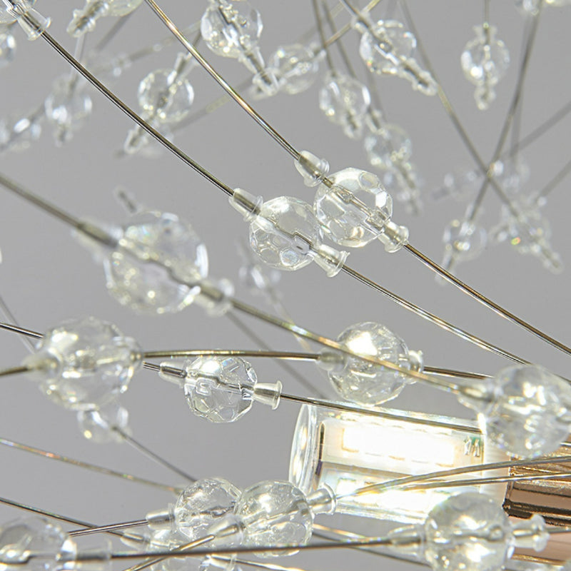 Arisha nowoczesna lampa wisząca LED ze szkła złotego kryształu do sypialni/salonu