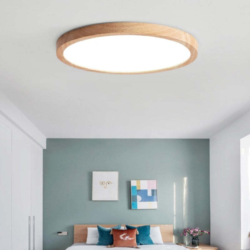 Orvix lampa sufitowa drewniana LED minimalistyczna