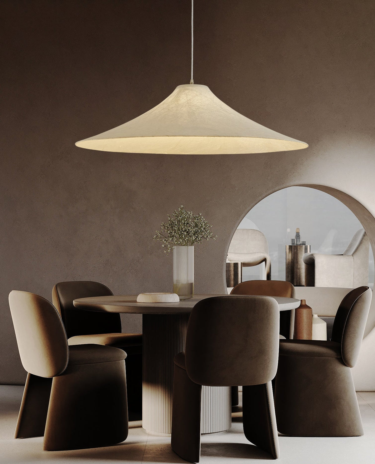 Abbotswell nowoczesna minimalistyczna lampa wisząca ze szkła naturalnego