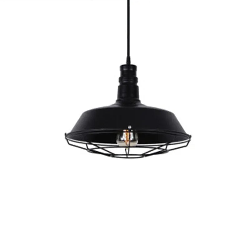 Epoch rustykalna lampa wisząca z abażurem przemysłowym w kolorze czarnym