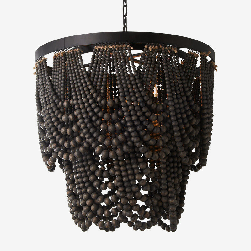 Muto Boho lampa wisząca LED / żyrandole z drewna/metalu