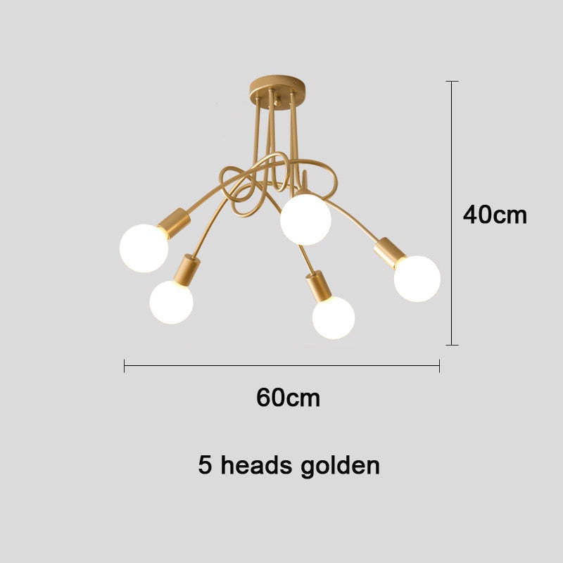 Arisha nowoczesna liniowa lampa sufitowa z krzywą metalową, pokój jadalny/salon