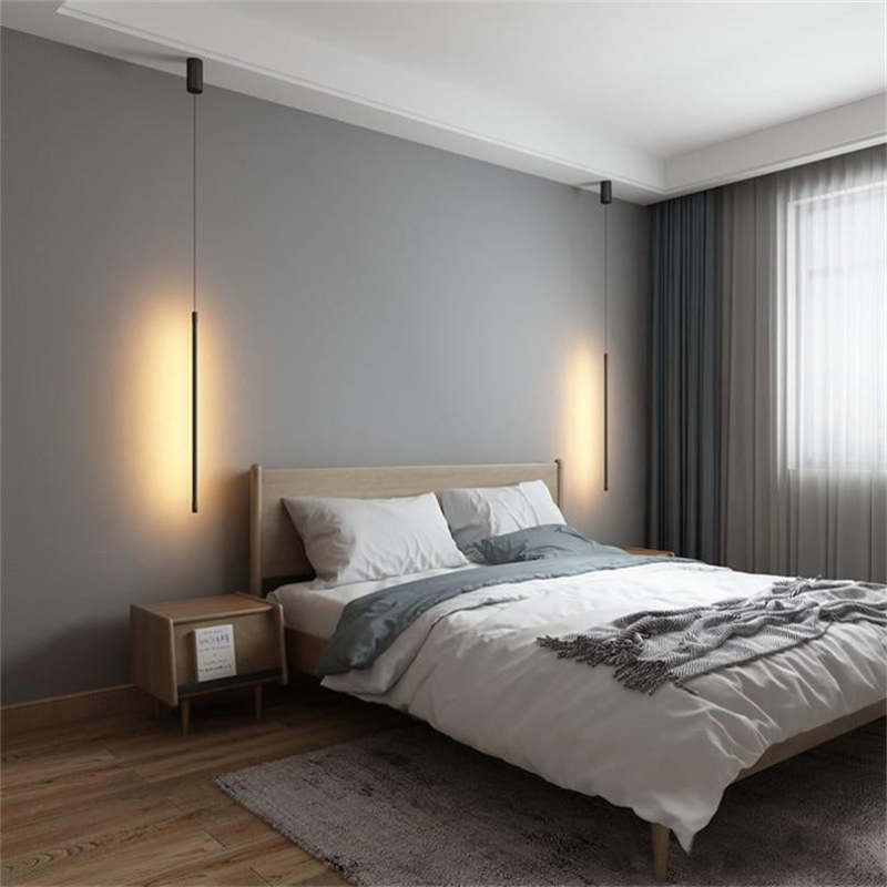 Tavix minimalistyczna lampa wisząca Erix do nocnej szafki, czarna