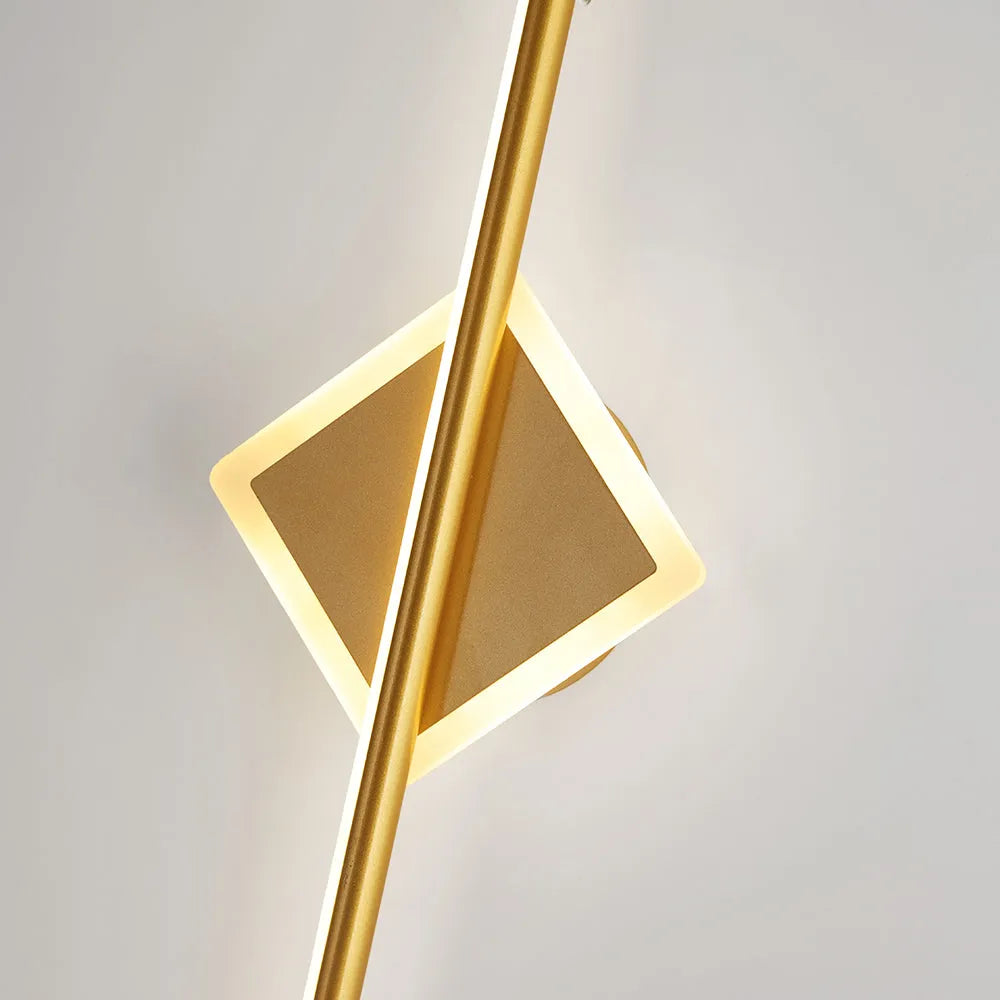 Arisha liniowa lampa ścienna z lustrem LED przed lustrem toalety, czarna/złota