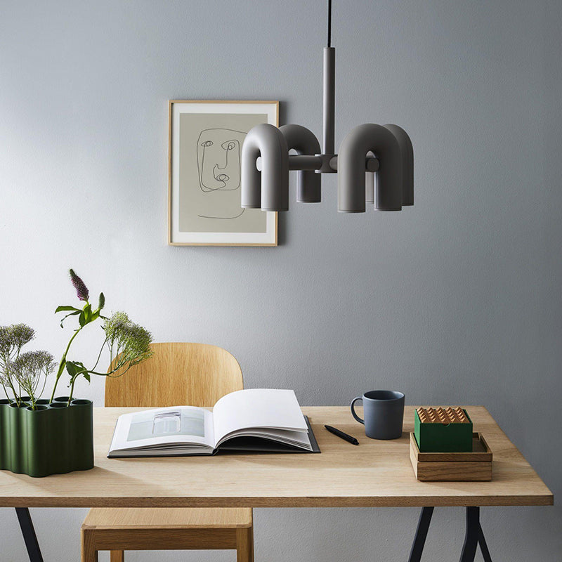 Arisha nowoczesna lampa wisząca liniowa z 3 U-shaped
