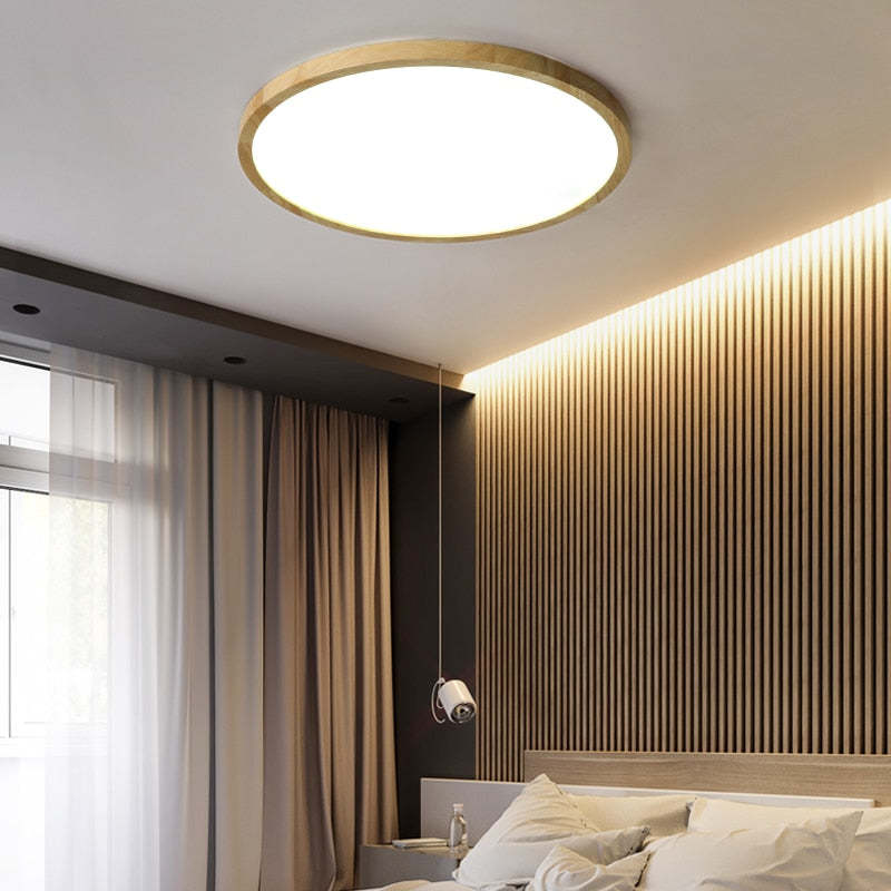 Orvix lampa sufitowa drewniana LED minimalistyczna