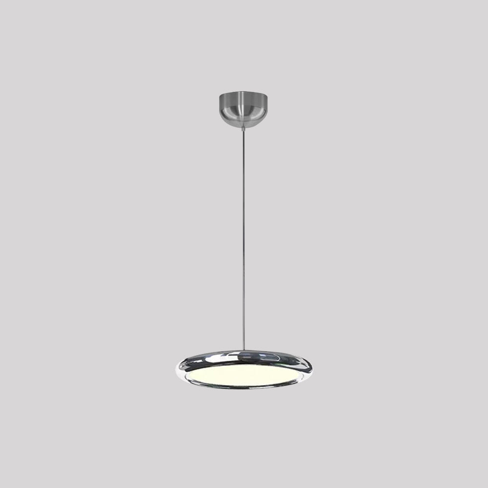 Arisha minimalistyczna lampa wisząca z metalu o kształcie koła, srebrna/złota/złoto różowa