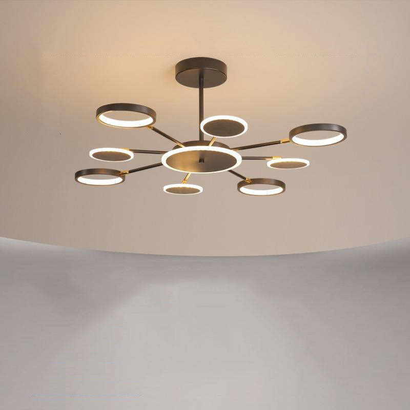 Arisha nowoczesna lampa wisząca z LED, geometryczna, czarna, ściemnialna