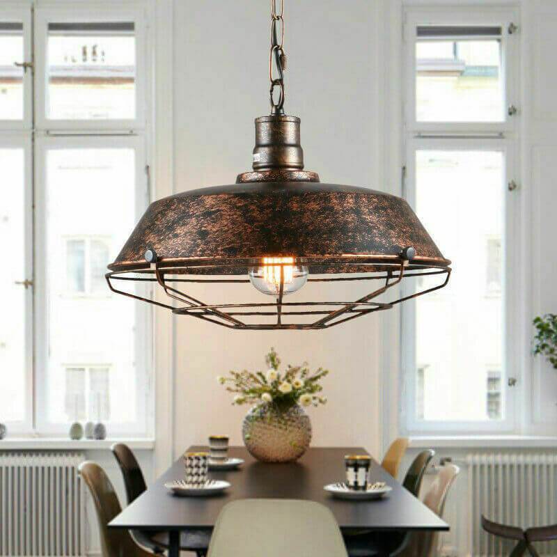 Epoch rustykalna lampa wisząca z abażurem przemysłowym w kolorze czarnym