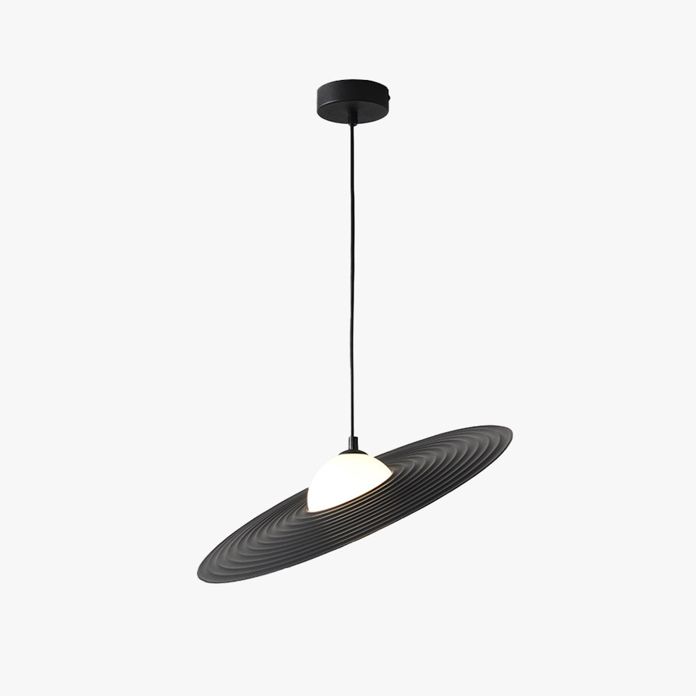 Arisha minimalistyczna lampa wisząca w kształcie pierścienia z gwiazdką, czarna/biała
