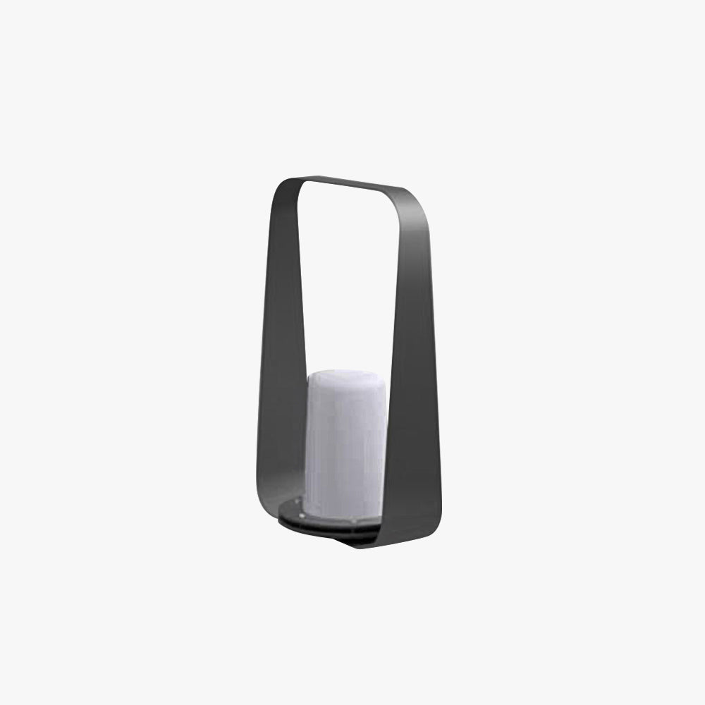 Ray minimalistyczna przenośna ładowana akumulatorem lampa stołowa, kawa/beż