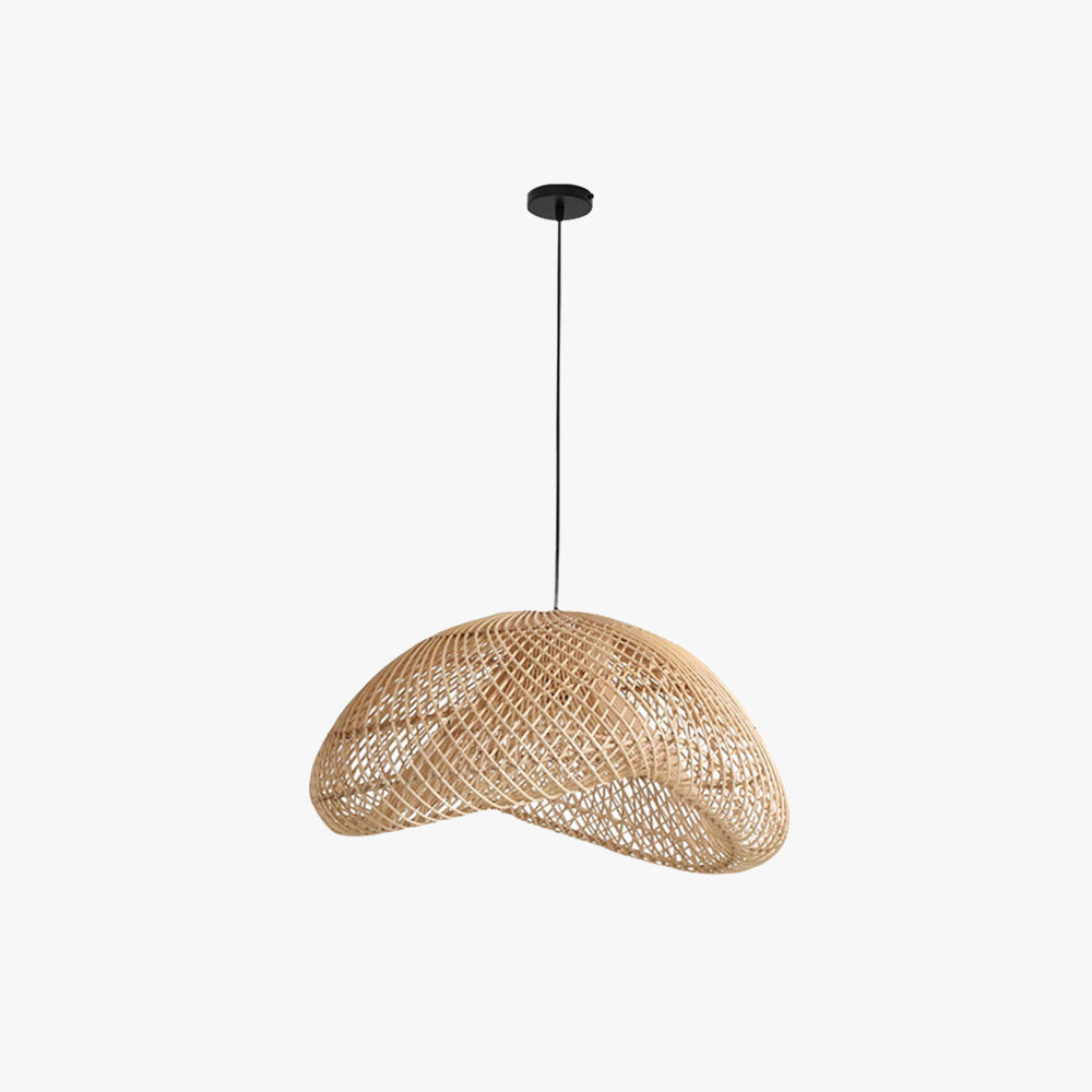 Juno rustykalna lampa wisząca z rattanu do salonu