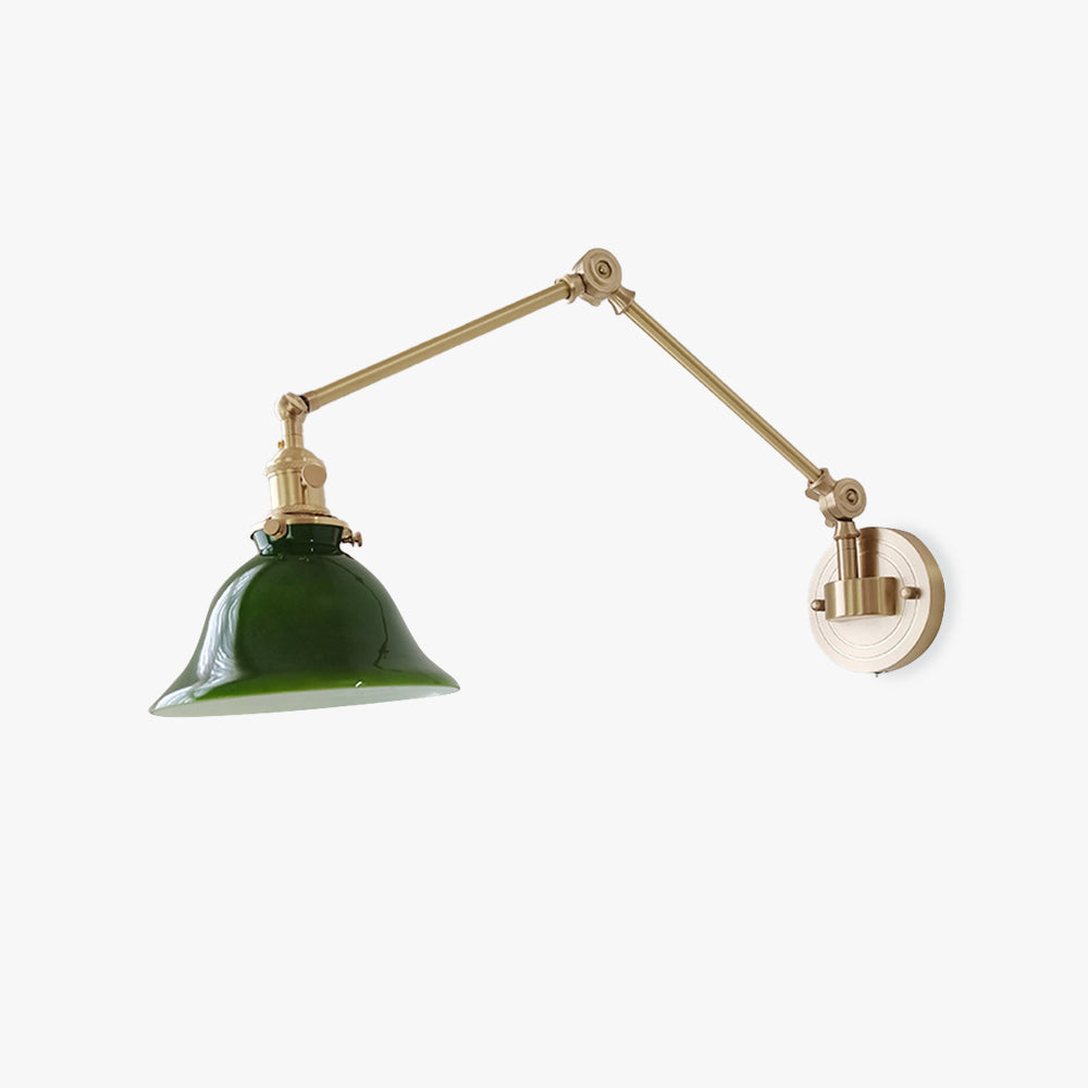 Tiffany Vintage Foldable Kinkiet, Zielony/Biały