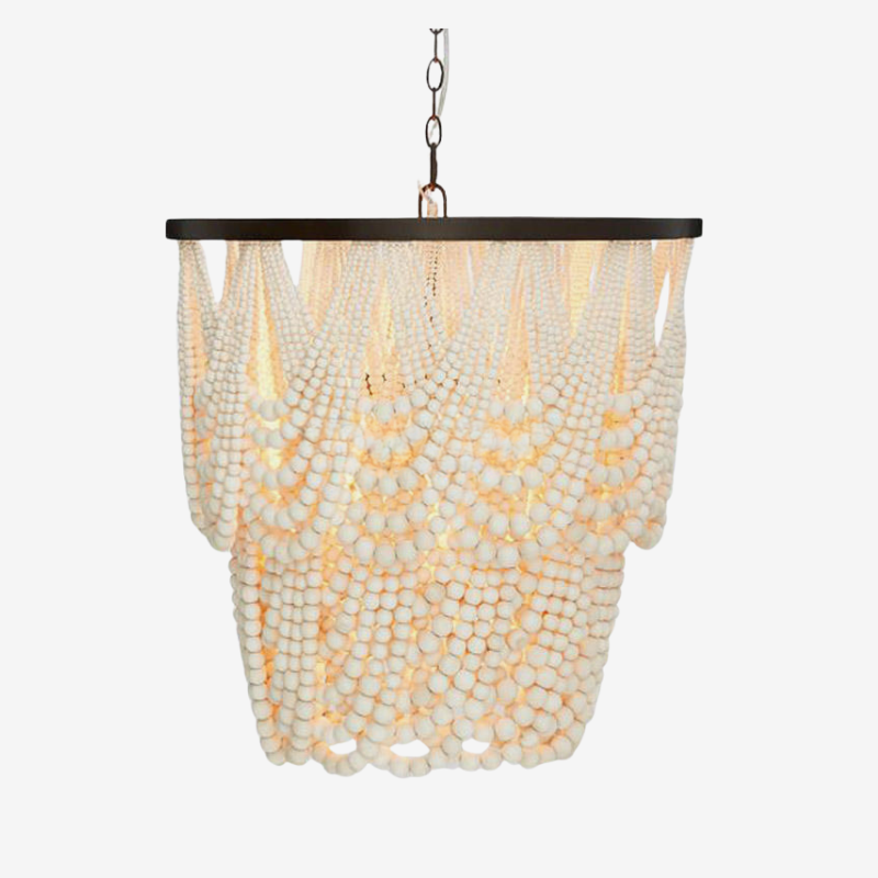 Muto Boho lampa wisząca LED / żyrandole z drewna/metalu