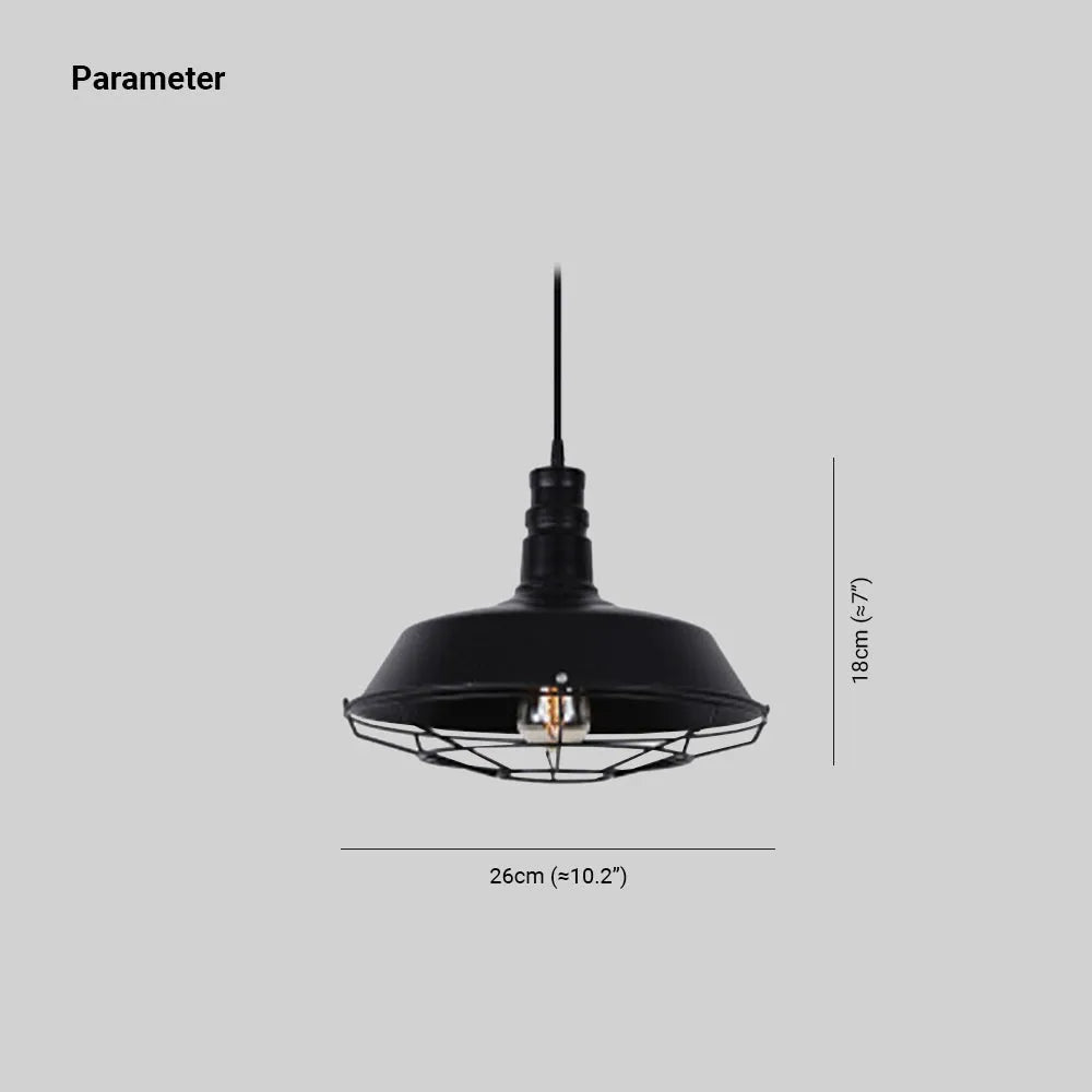 Epoch rustykalna lampa wisząca z abażurem przemysłowym w kolorze czarnym