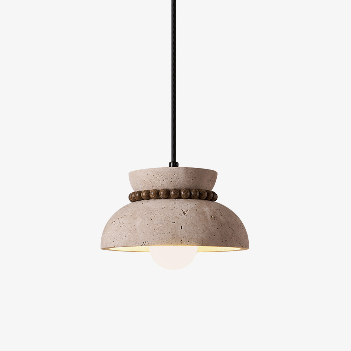 Selenise wisząca lampa Bead Halo ze szkła matowego