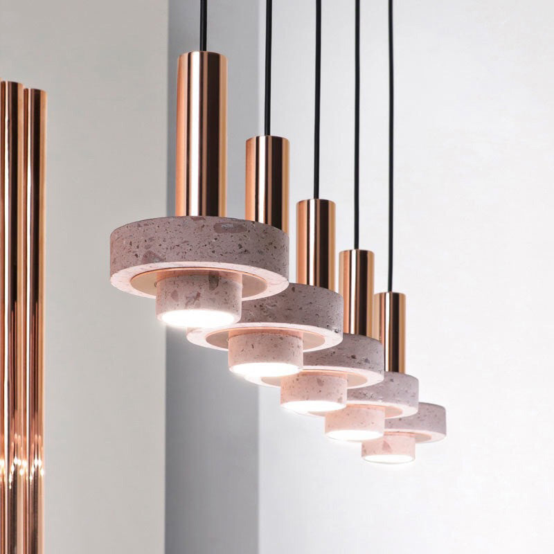 Arisha nowoczesna lampa wisząca LED Art Deco kolorowa w kolorze terazzo