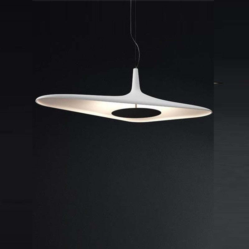 Arisha nowoczesna minimalistyczna lampa wisząca z tworzywa sztucznego w kolorze czarnym/białym