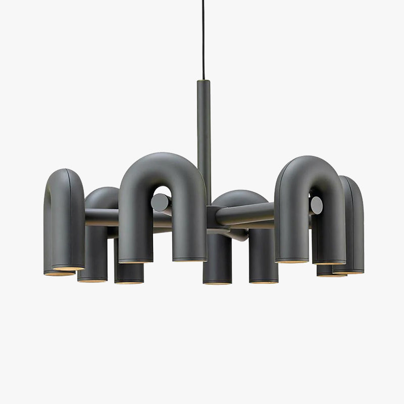 Arisha nowoczesna lampa wisząca liniowa z 3 U-shaped