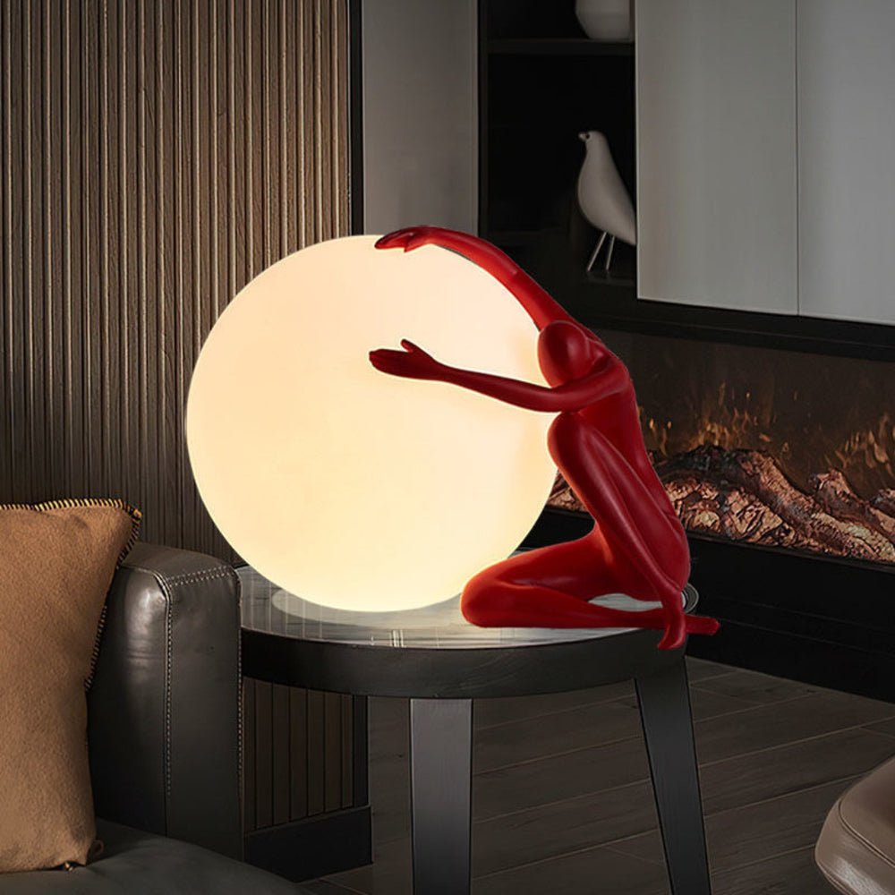 Cosmo Humanoid Ball Holding Lampa Stołowa