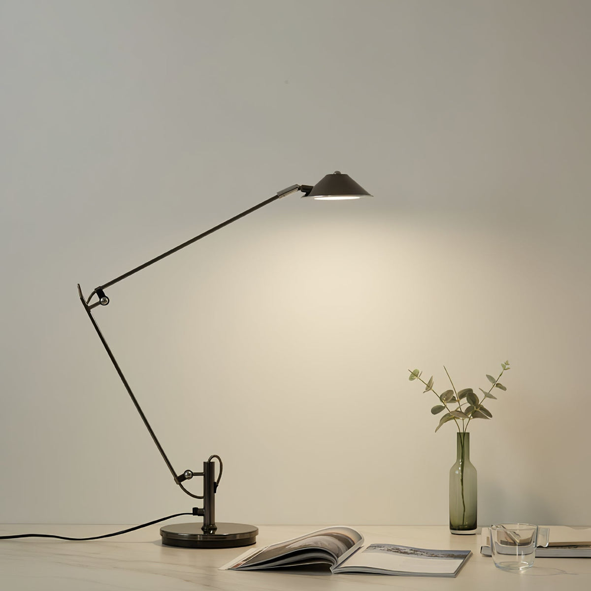 Lampa stołowa Quden Minimalistic do pracy biurowej