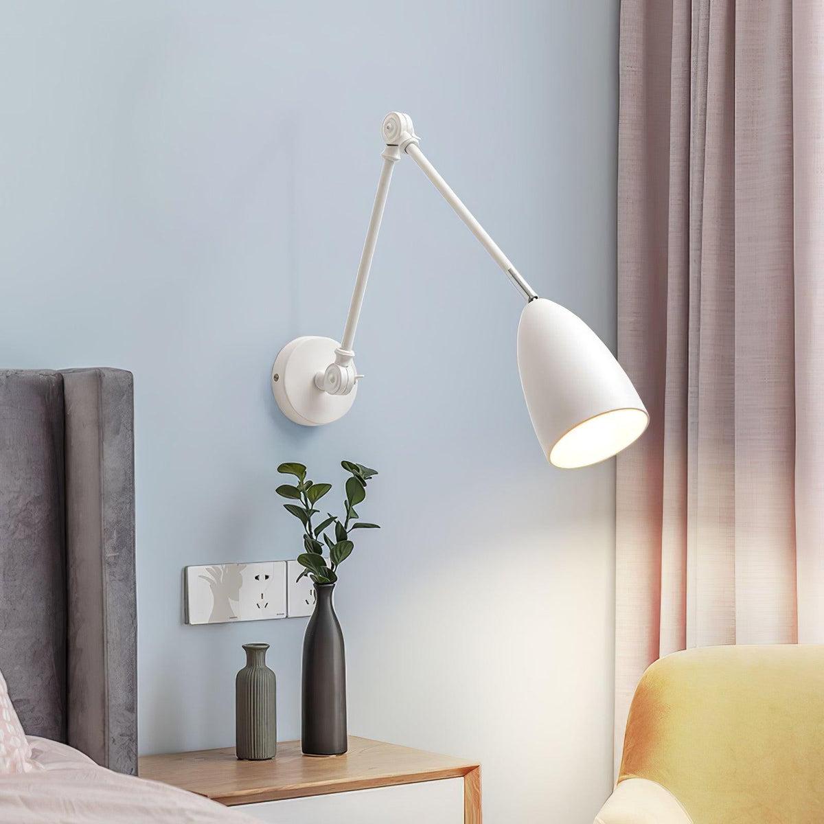 Ulrinel regulowana lampa ścienna z ramieniem