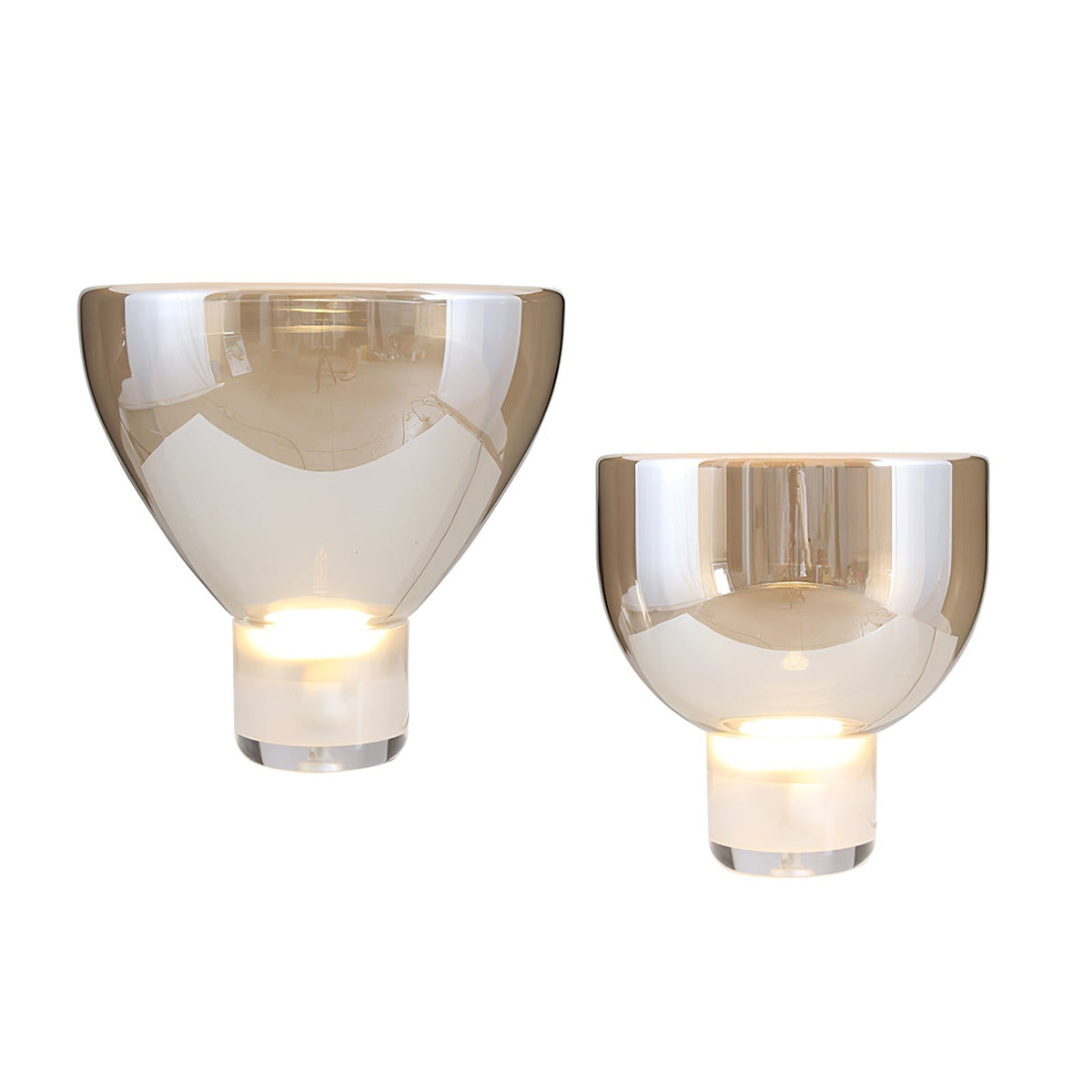 Cavm elegancka lampa stołowa ze szkła