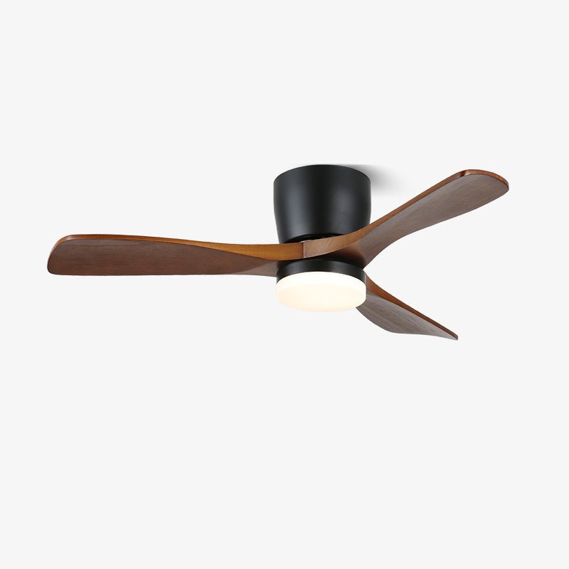 Brinor minimalistyczna lampa sufitowa z wentylatorem drewniana