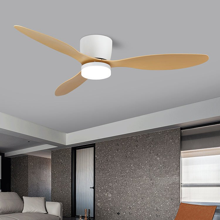 Brinor minimalistyczna lampa sufitowa z wentylatorem drewniana