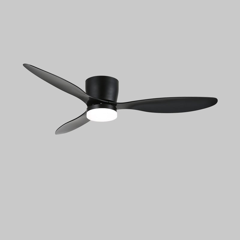 Brinor minimalistyczna lampa sufitowa z wentylatorem drewniana