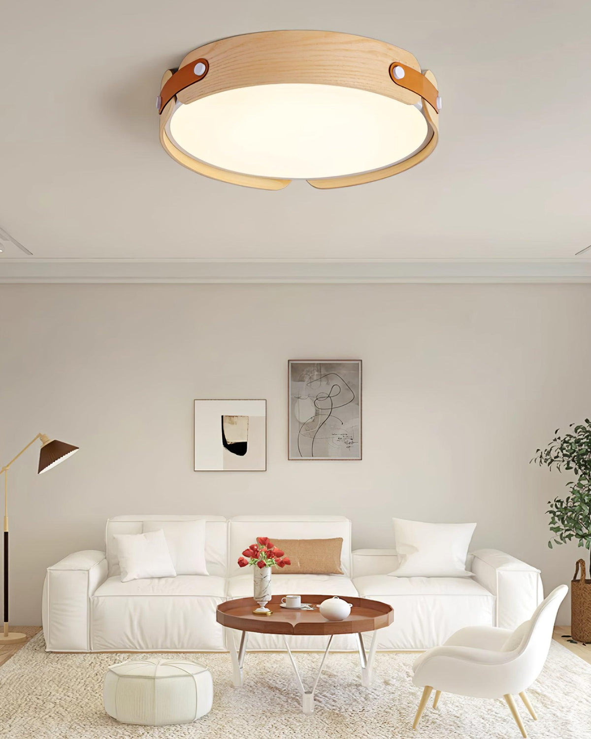 Sylarina nowoczesna lampa sufitowa z drewna