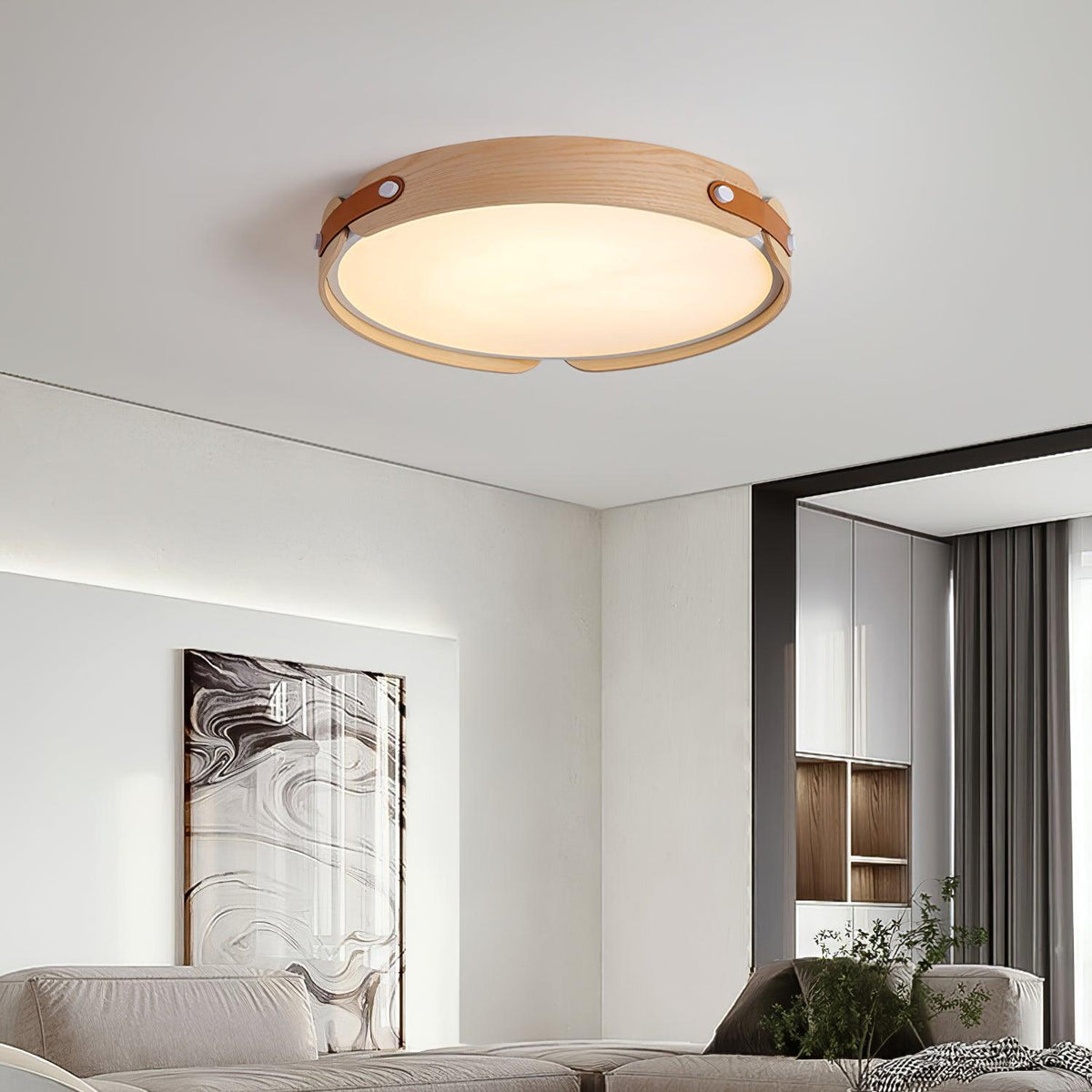 Sylarina nowoczesna lampa sufitowa z drewna