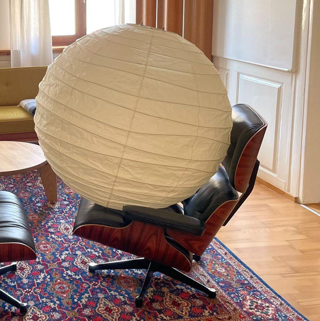 Luna lampa wisząca w kształcie globusa z japońskiego papieru