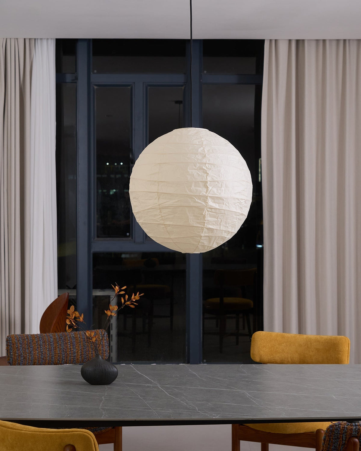 Lunalora papierowa lampa wisząca w stylu vintage