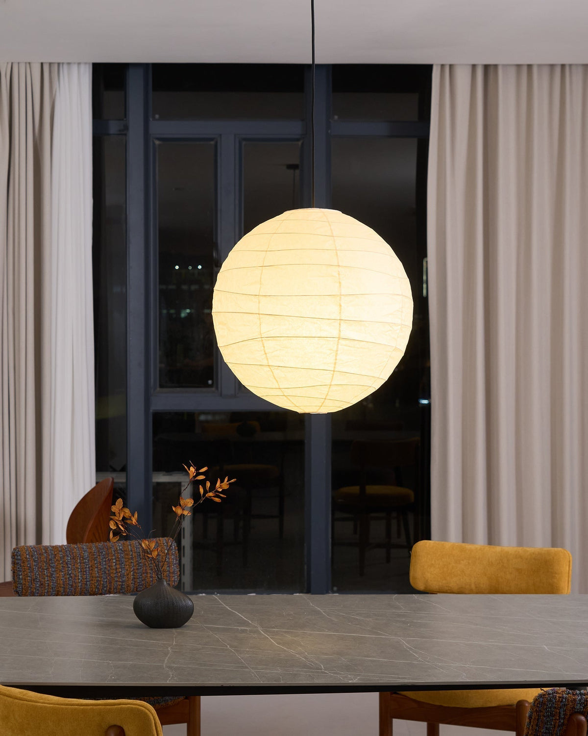 Lunalora papierowa lampa wisząca w stylu vintage
