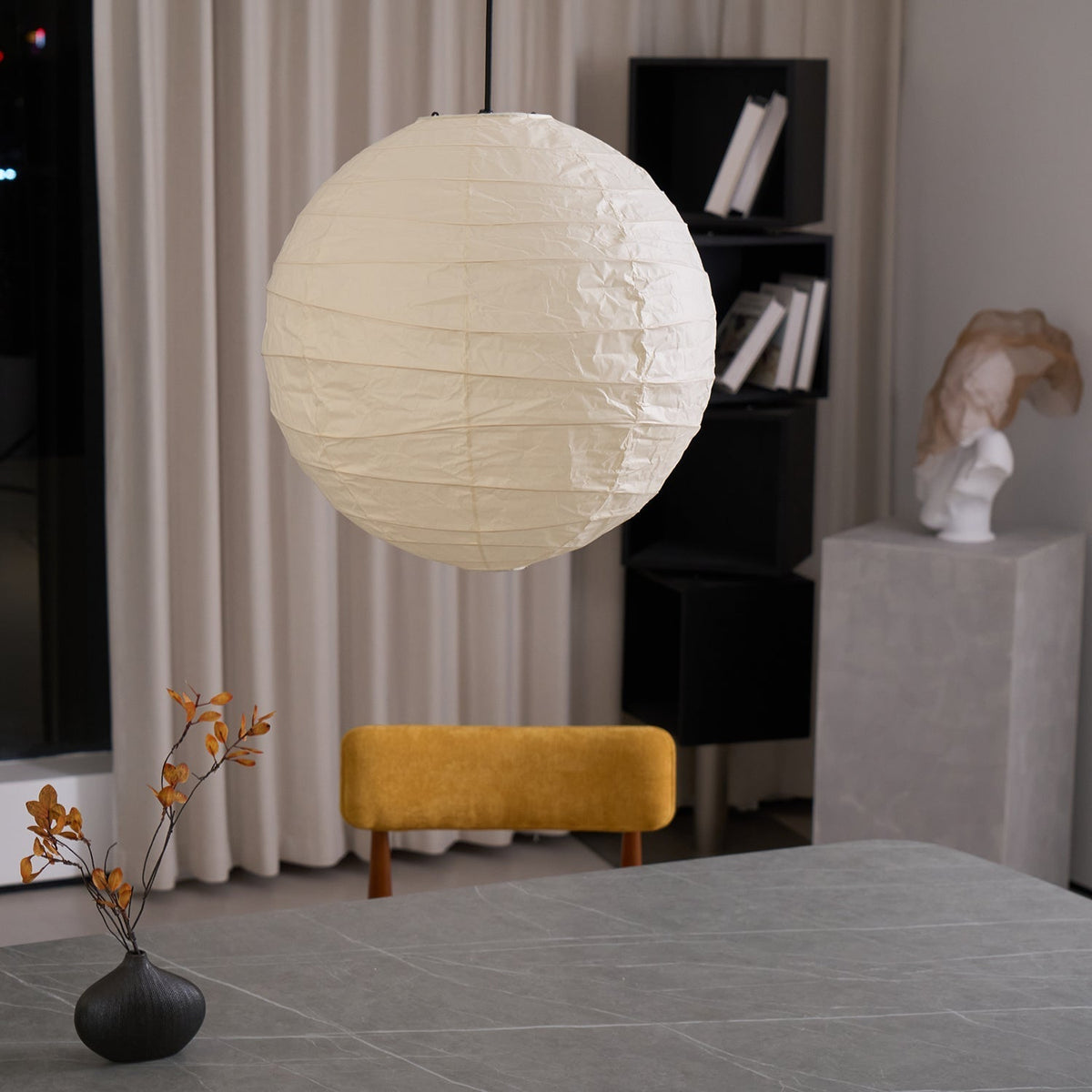 Lunalora papierowa lampa wisząca w stylu vintage