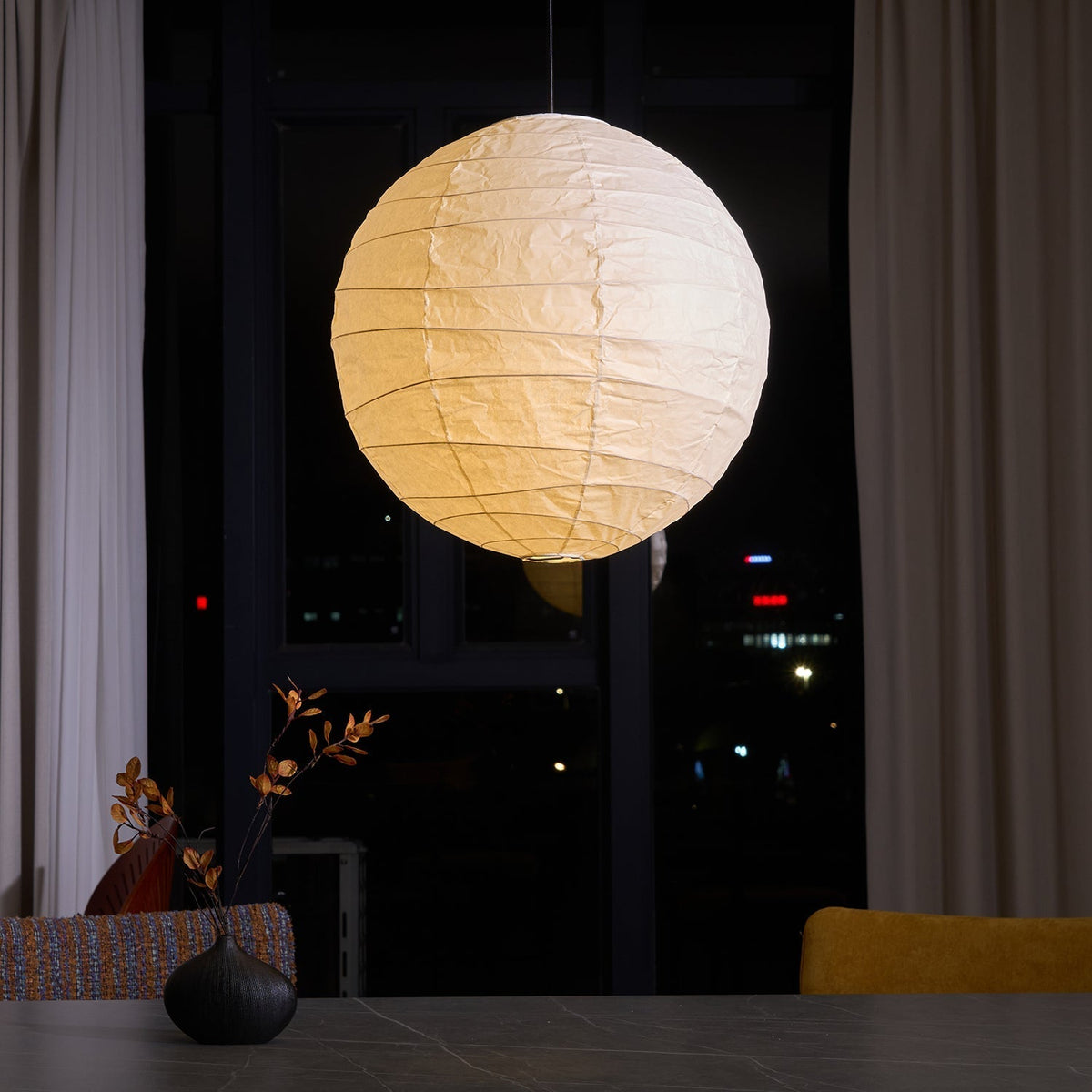 Lunalora papierowa lampa wisząca w stylu vintage