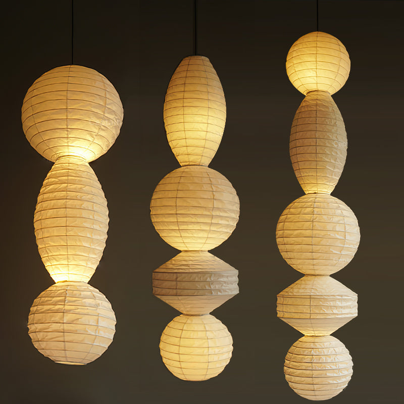 Nami lampa wisząca latarnia papierowa Wabi-sabi