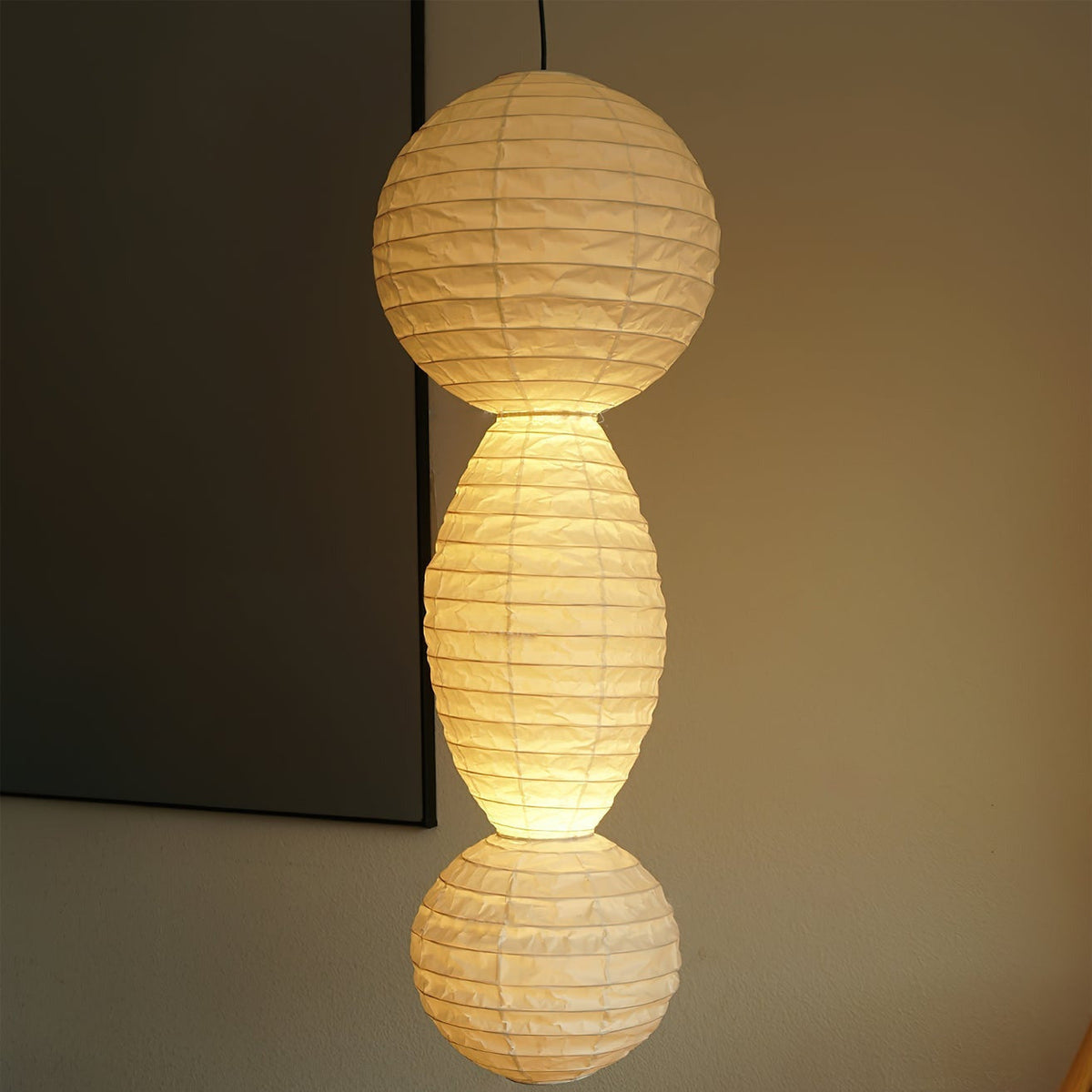 Nami lampa wisząca latarnia papierowa Wabi-sabi