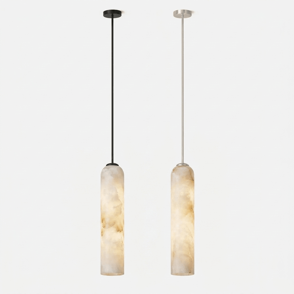 Alabaster Cylinder lampa wisząca