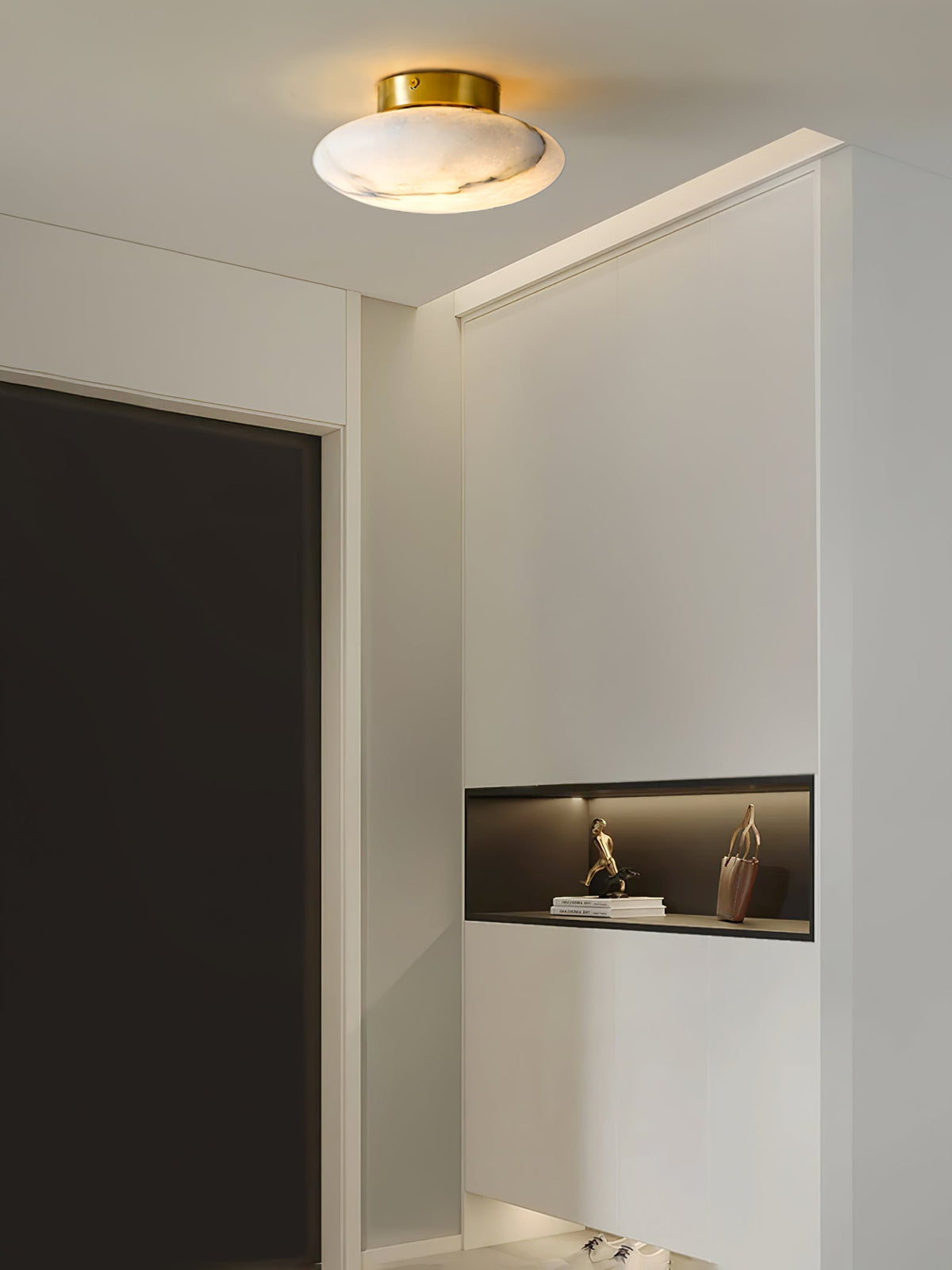 Vanorara minimalistyczna lampa sufitowa montowana bezpośrednio ze szkła alabastrowego