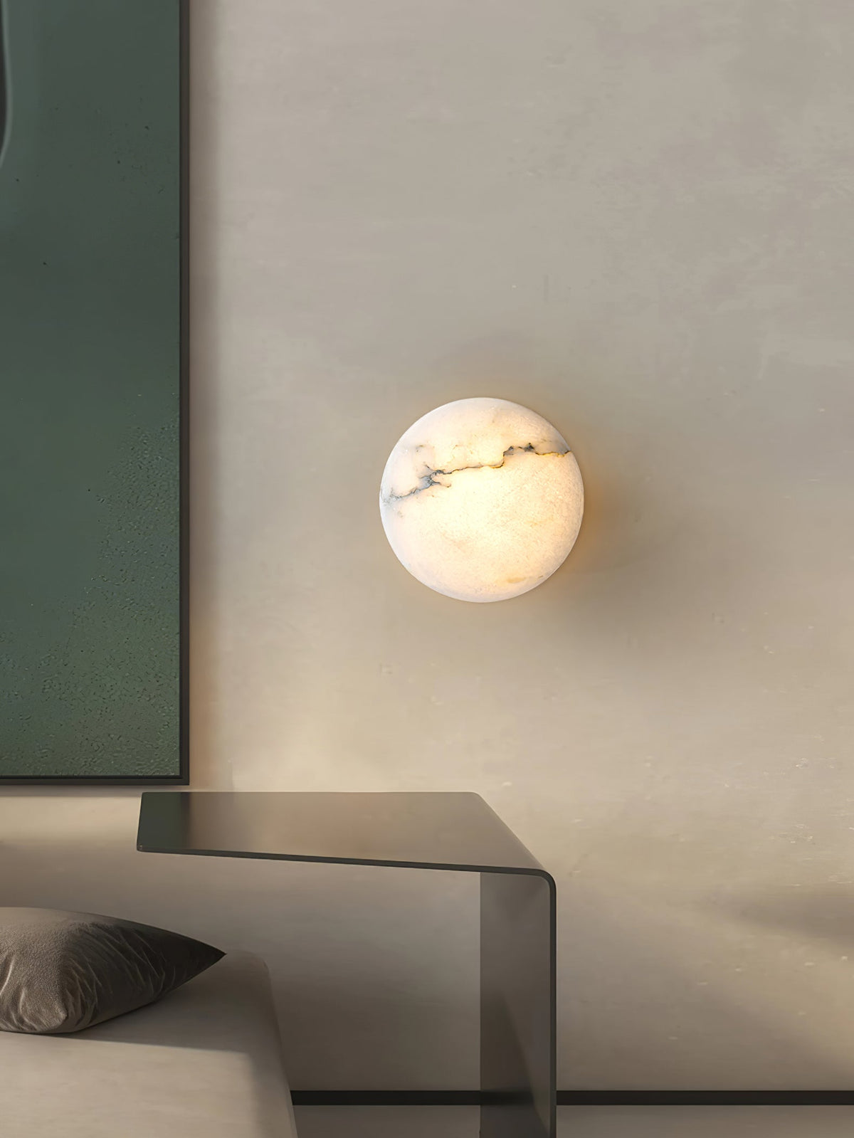 Vanorara minimalistyczna lampa sufitowa montowana bezpośrednio ze szkła alabastrowego