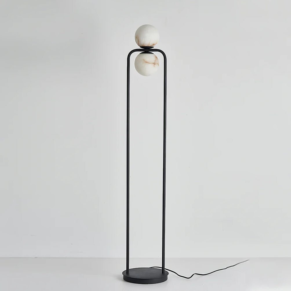 Callista minimalistyczna lampa stojąca z alabastrem