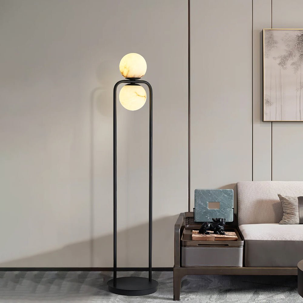 Callista minimalistyczna lampa stojąca z alabastrem