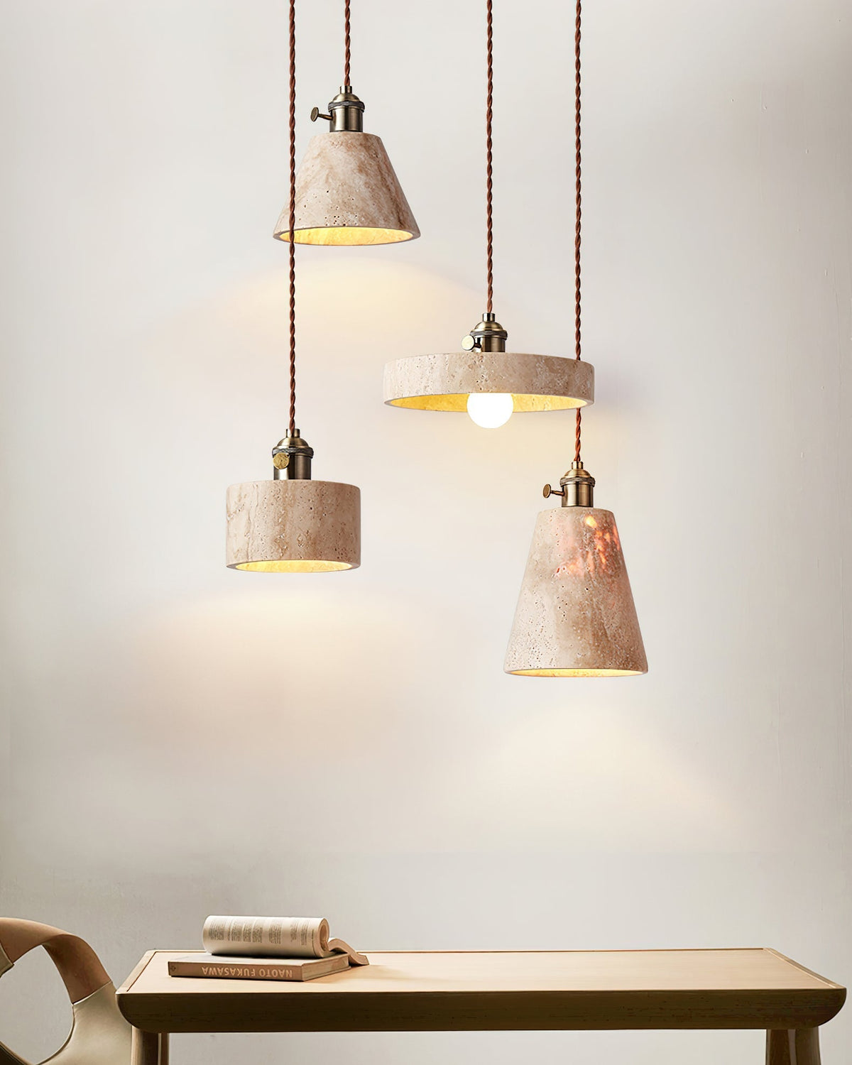 Qisk Travertine lampa wisząca