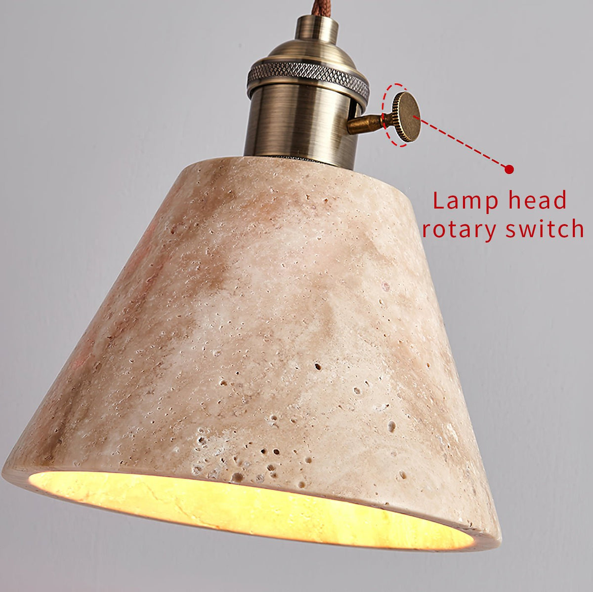 Qisk Travertine lampa wisząca