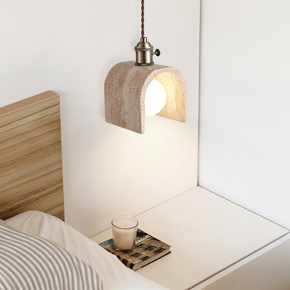 Qisk Travertine lampa wisząca