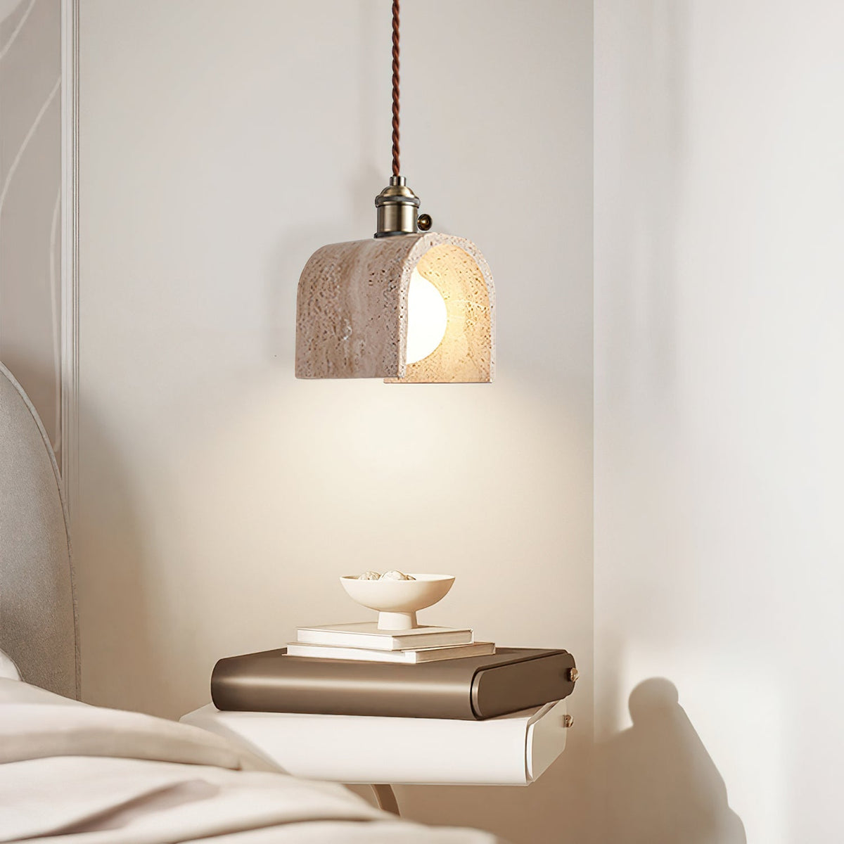 Qisk Travertine lampa wisząca