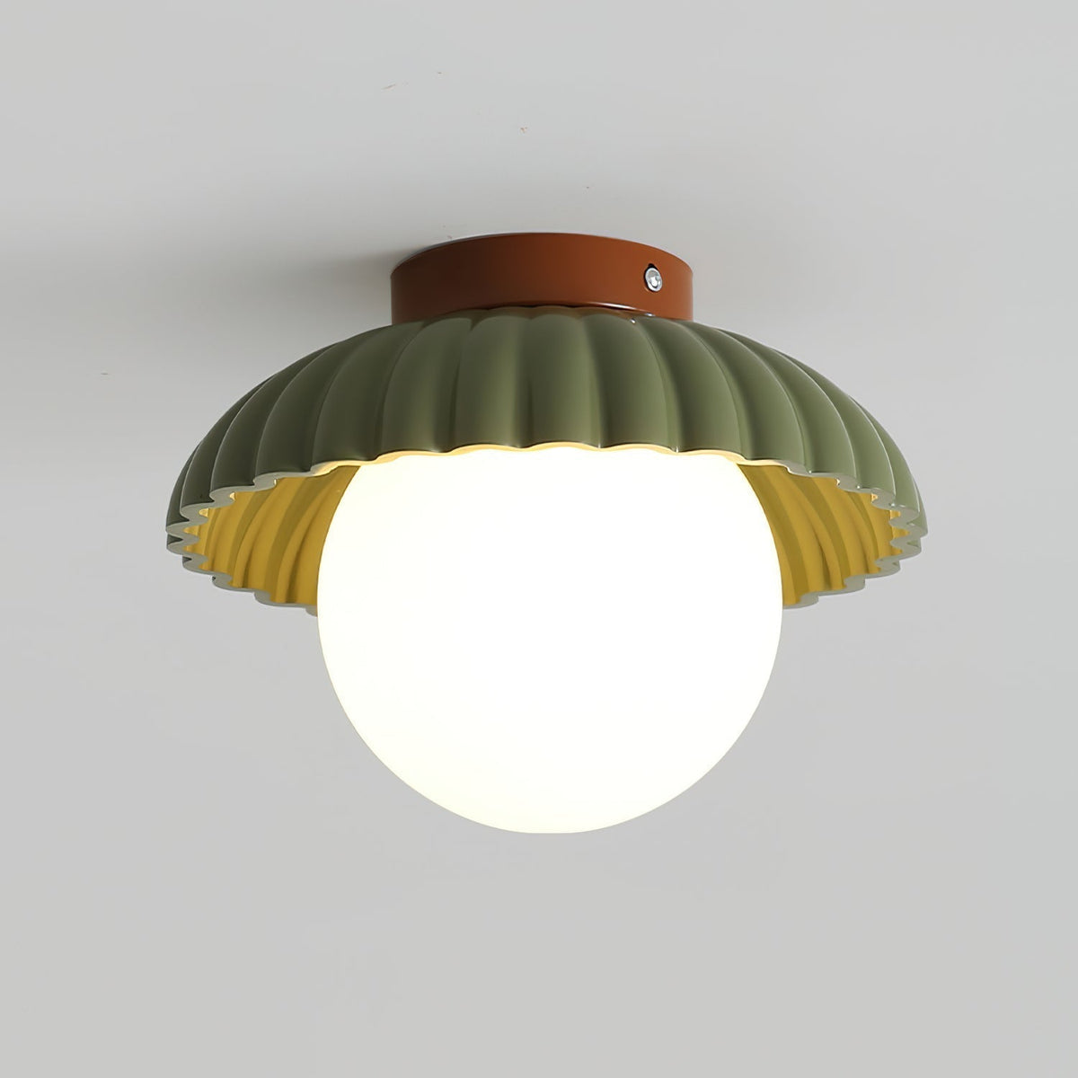 Scallop Glow lampa sufitowa montowana bezpośrednio ze szkła